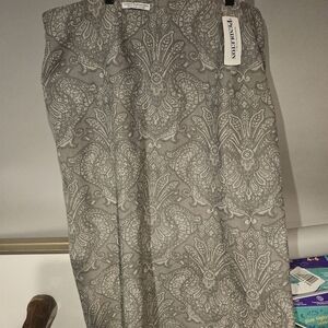 Pendleton Womens Long Midi Skirt Size 22 Virgin Wool Gray Paisley Lined Vintage